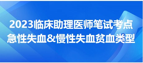 急性失血、慢性失血貧血類型