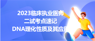 DNA理化性質(zhì)及其應(yīng)用-2023臨床執(zhí)業(yè)醫(yī)師二試考點(diǎn)速記