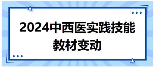 2024年中西醫(yī)助理醫(yī)師實踐技能教材變動